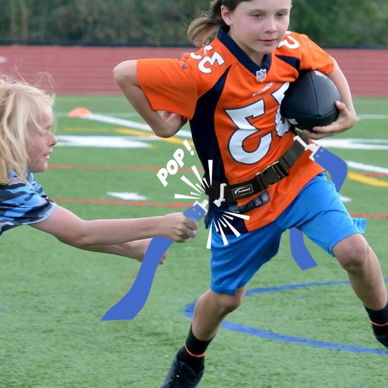 Trained Flag Football Set – Adjustable Flag Football Belt with 2 Flags & Audible Pop – Durable Flag Football Gear for Youth, Kids & Adults - Image 4